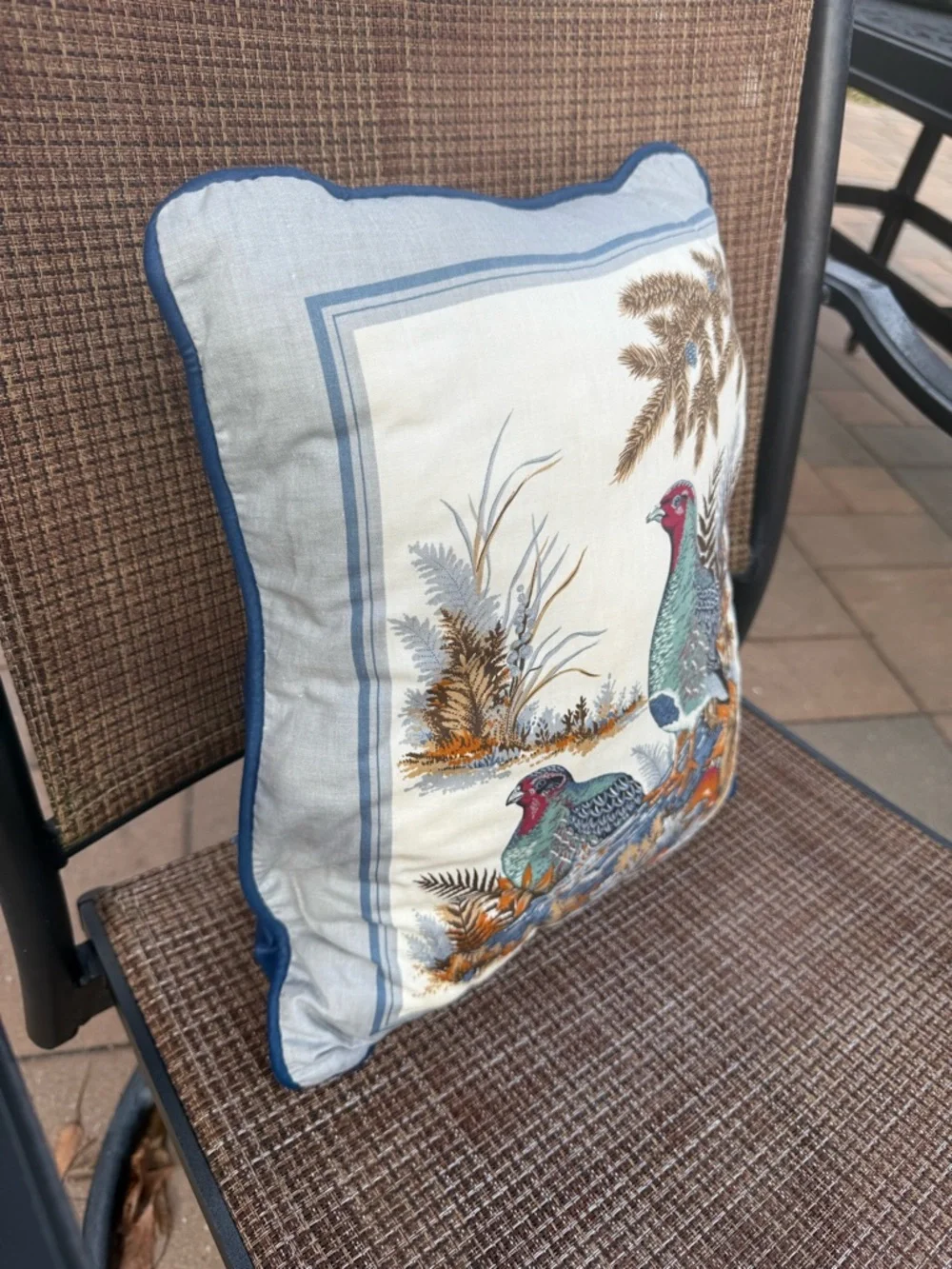 Vintage Gray Partridge  Print Decorative Pillow - Picture 6 of 6